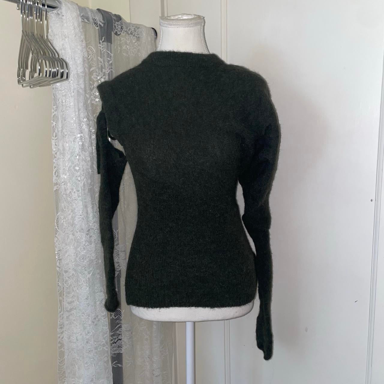 Paloma wool dark gray wool avant garde sweater