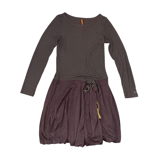 Cop. Copine brown long sleeve bubble dress
