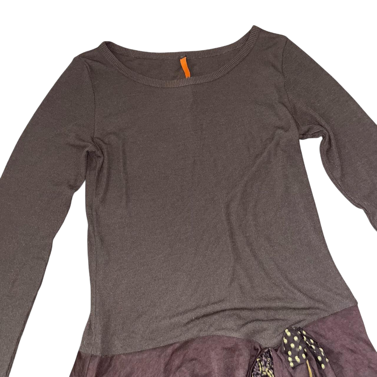 Cop. Copine brown long sleeve bubble dress