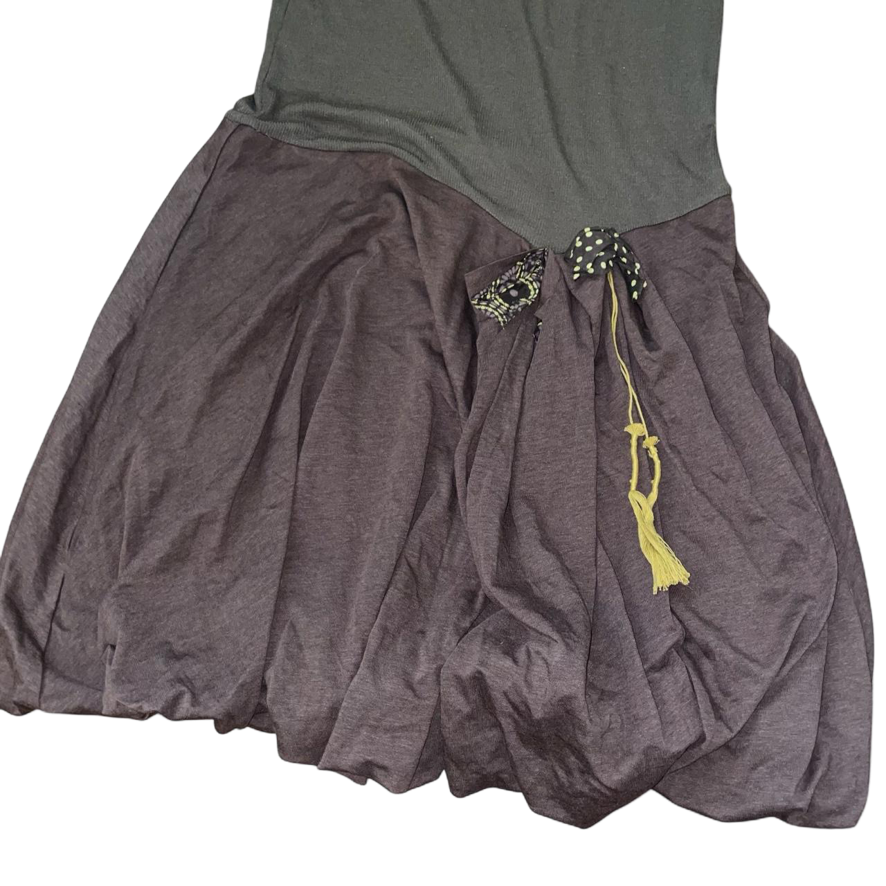 Cop. Copine brown long sleeve bubble dress