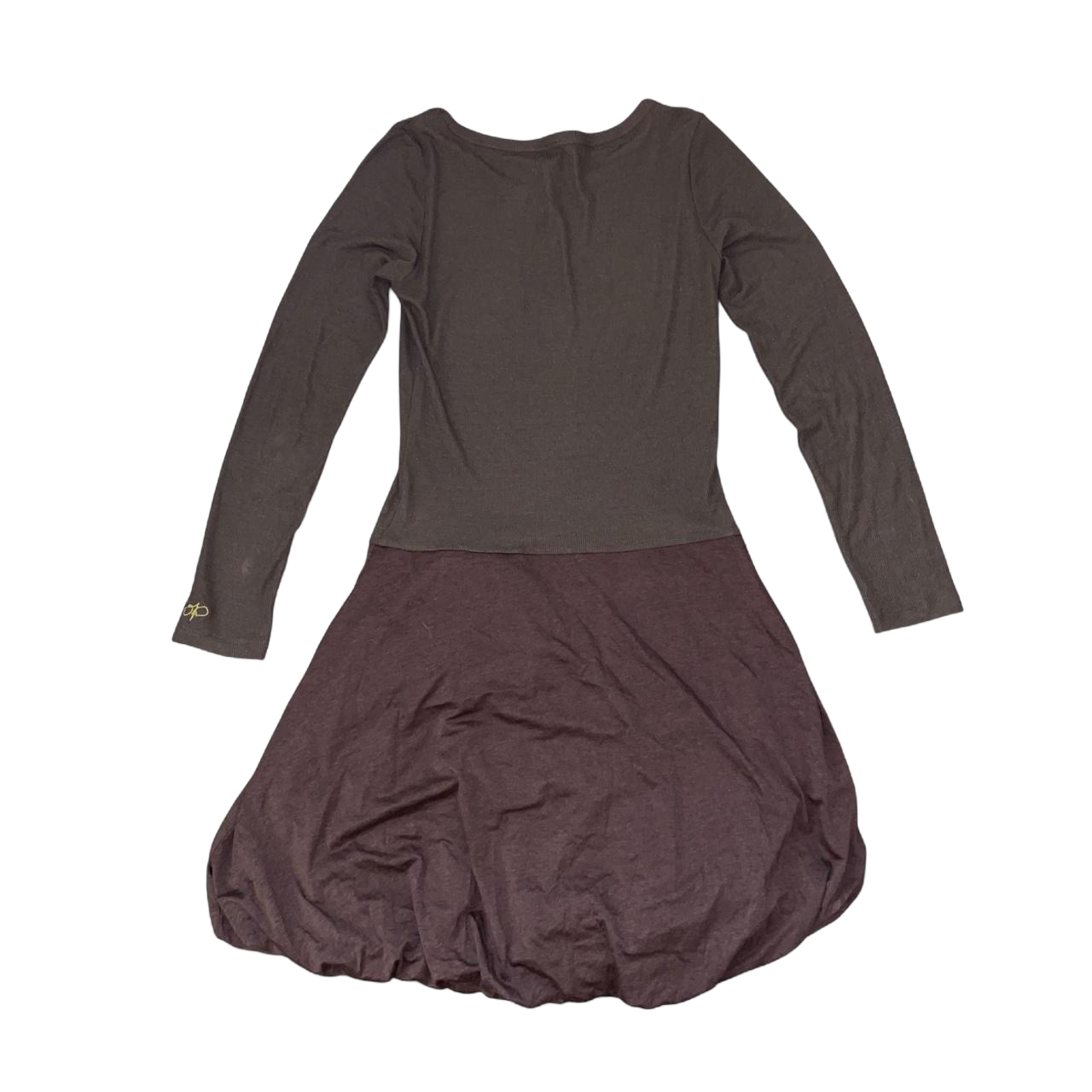 Cop. Copine brown long sleeve bubble dress