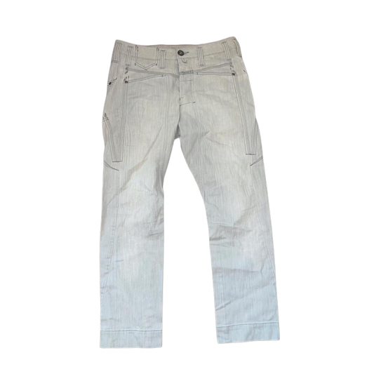 Marithe + Francois Girbaud gray denim straight leg jeans