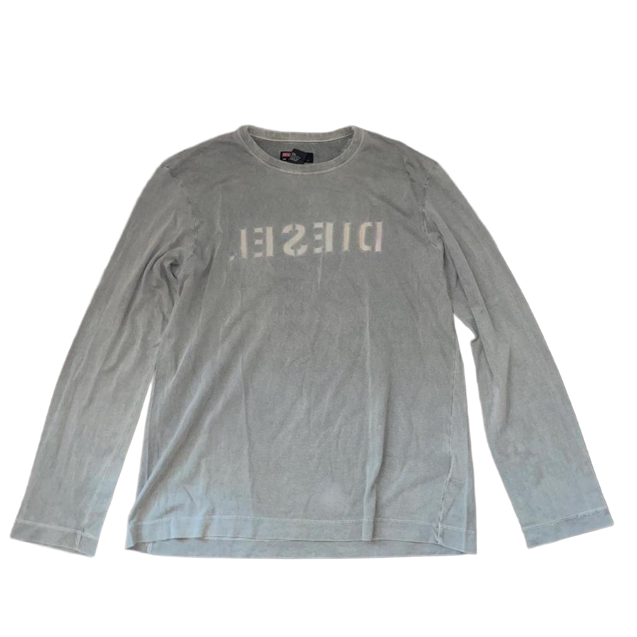 Diesel gray graphic logo long sleeve