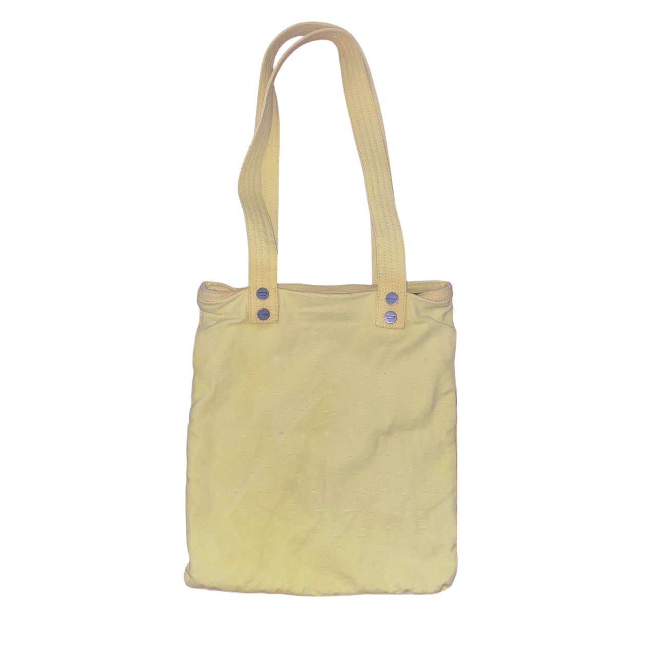 Diesel yellow graphic canvas tote