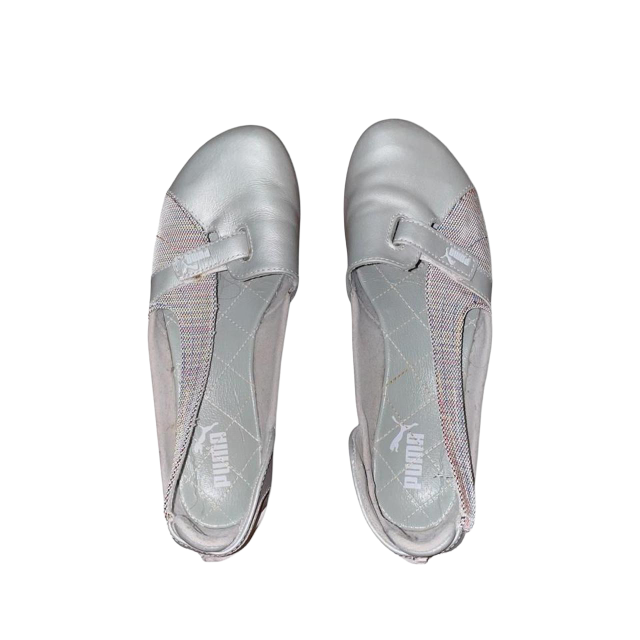 Puma silver ballet flats