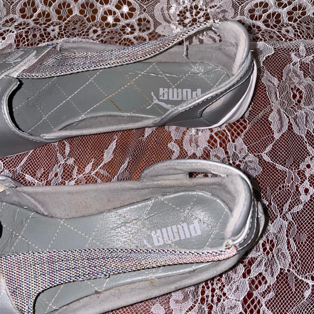 Puma silver ballet flats