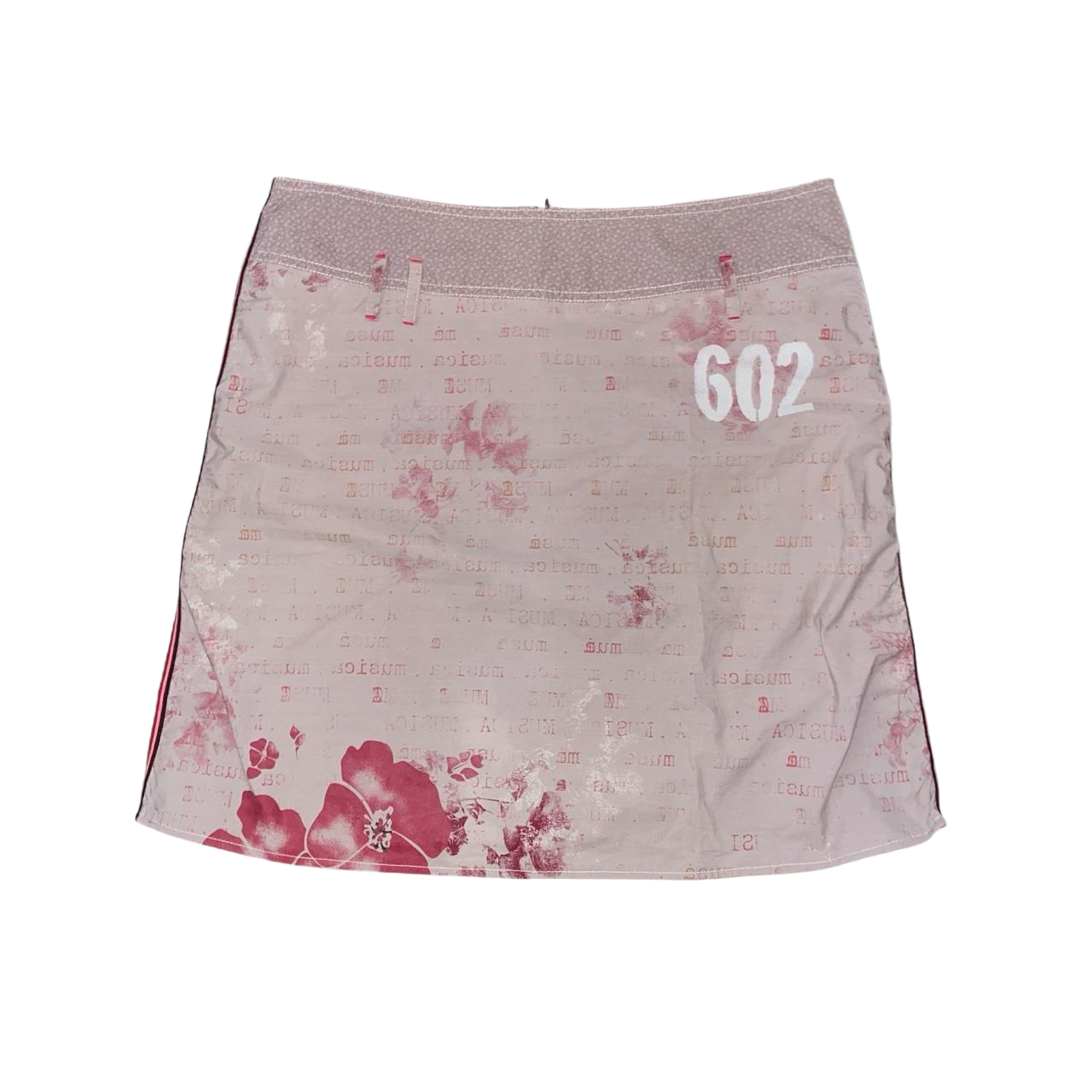 Cop. Copine mauve text graphic midi skirt