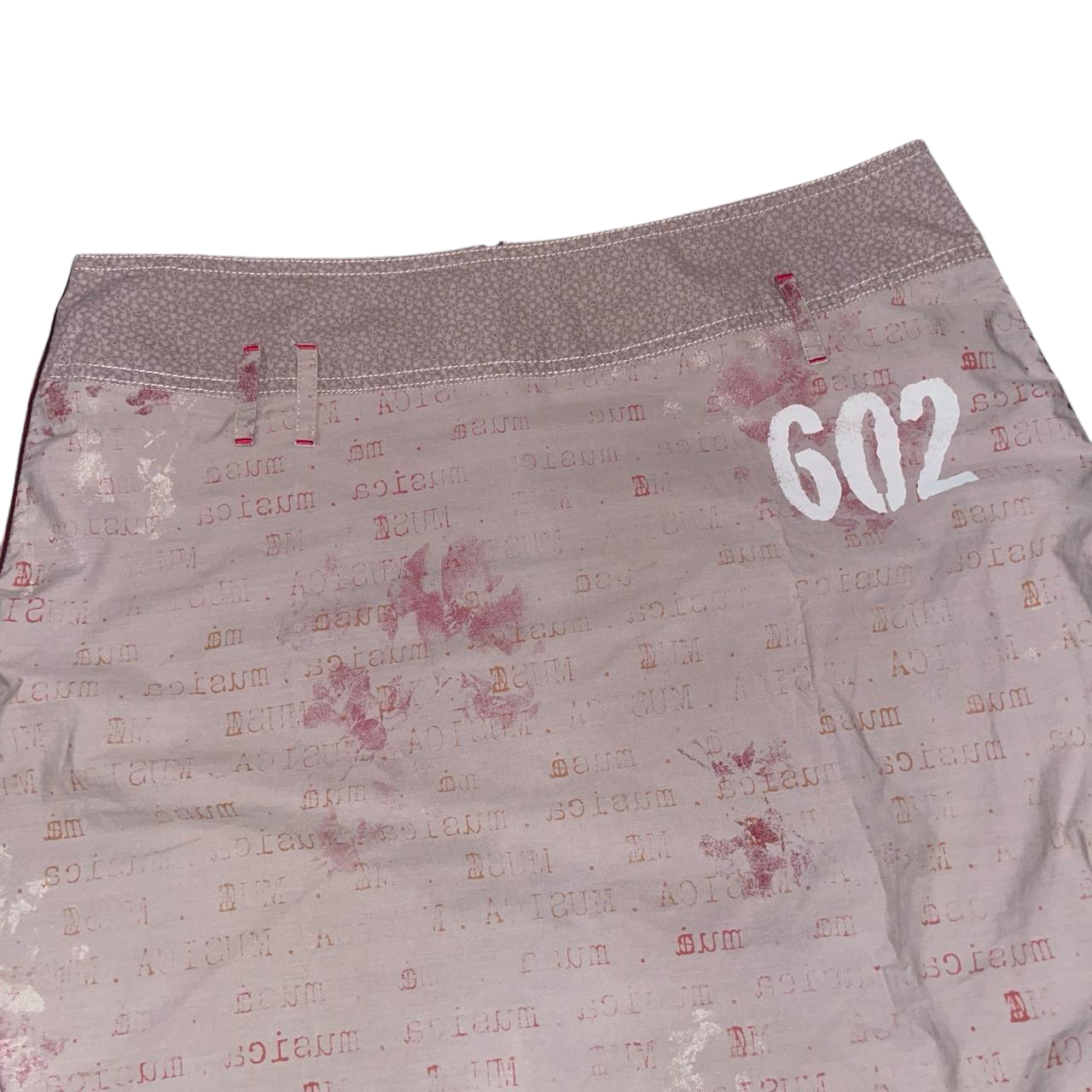 Cop. Copine mauve text graphic midi skirt