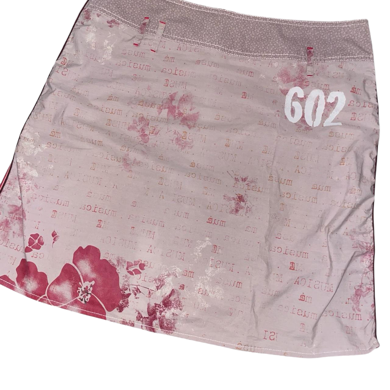 Cop. Copine mauve text graphic midi skirt