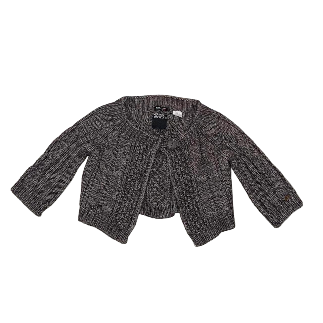 Miss Sixty gray knit crop cardigan
