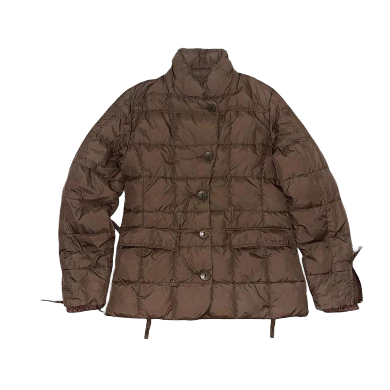 Miss Sixty brown puffer asymmetric jacket