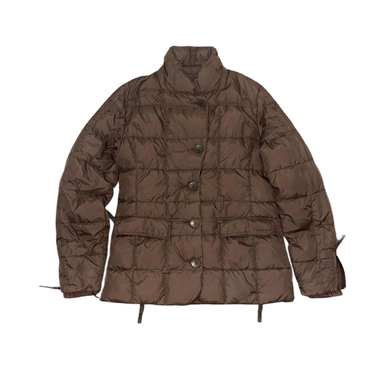 Miss Sixty brown puffer asymmetric jacket
