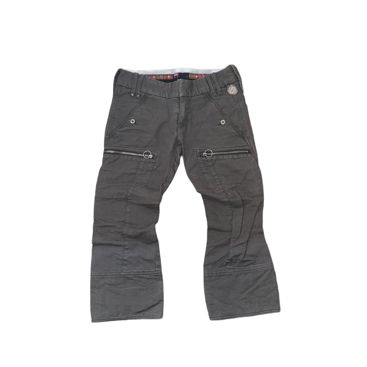 Diesel muted brown utility capris