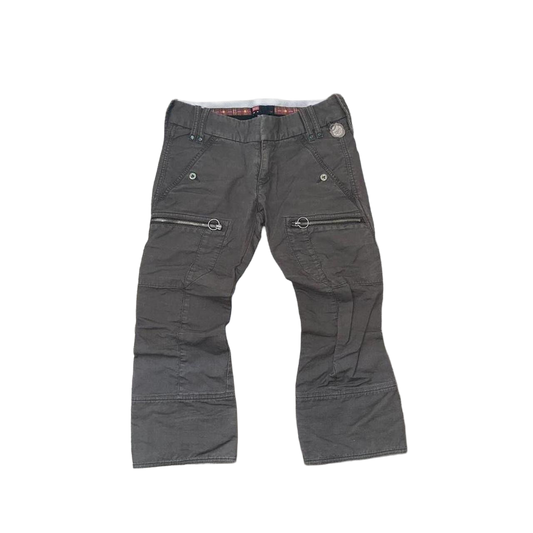 Diesel muted brown utility capris