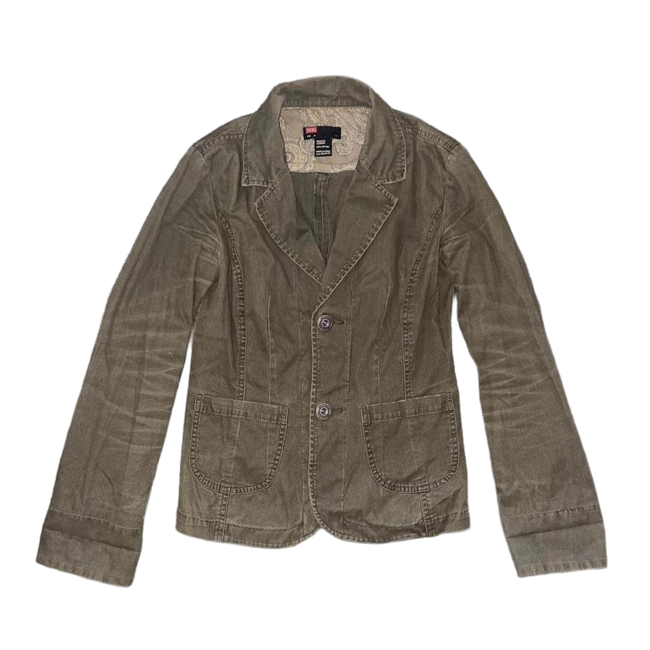Diesel khaki green fitted jacket