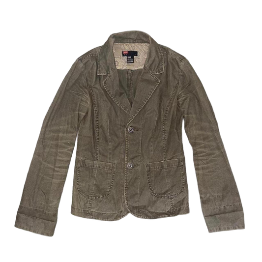 Diesel khaki green fitted jacket