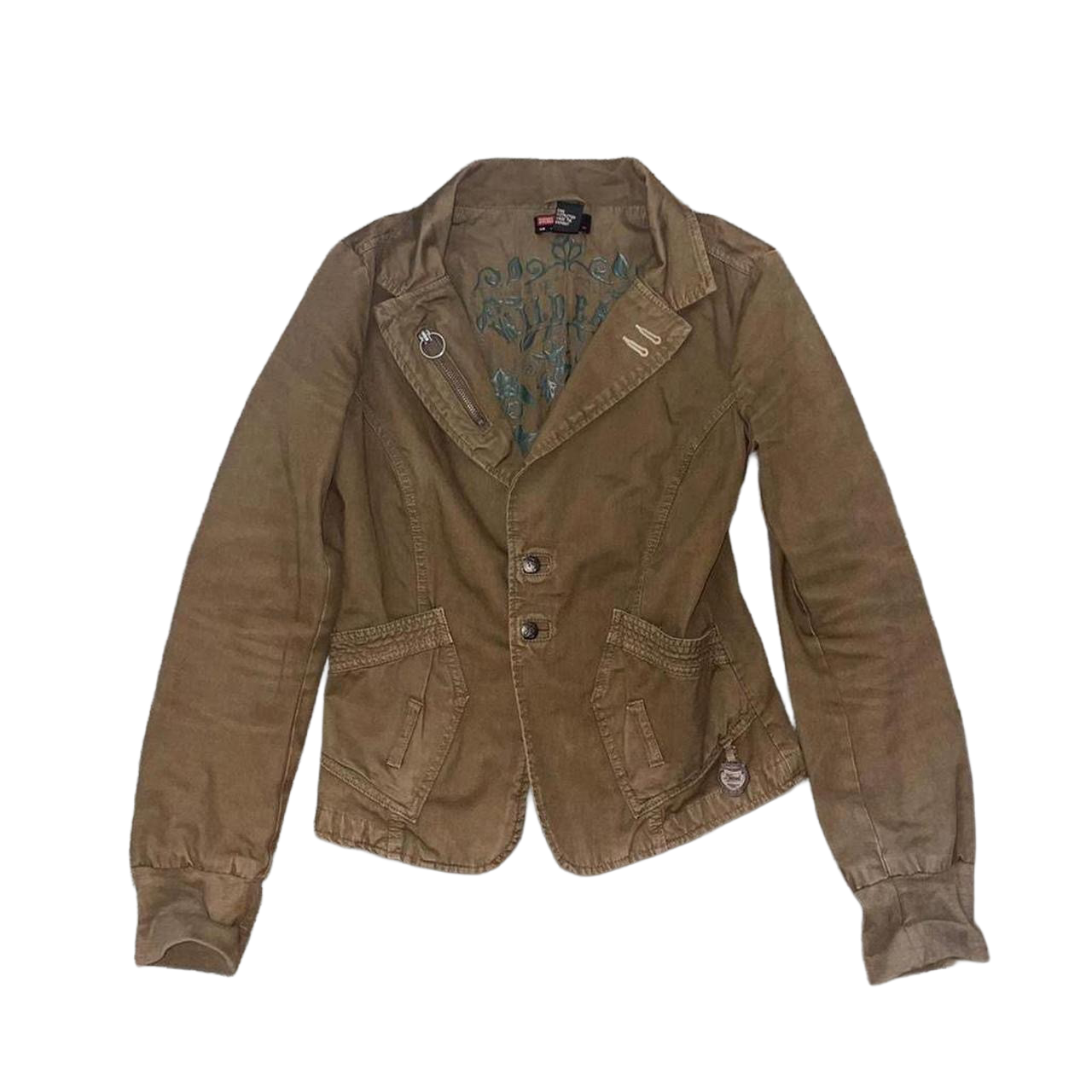 Diesel brown fitted utility jacket