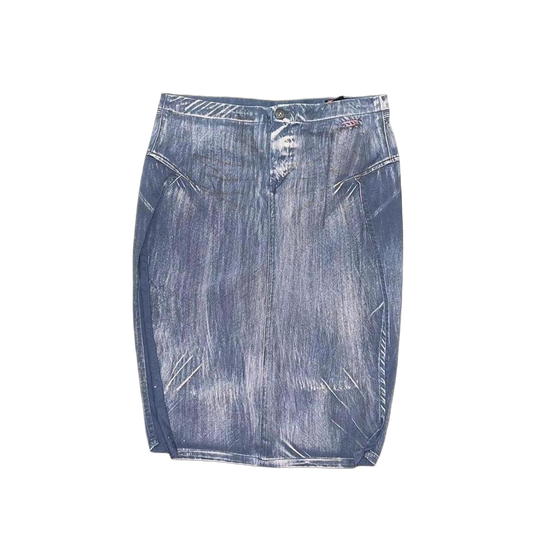 Vintage Diesel gray faded midi skirt