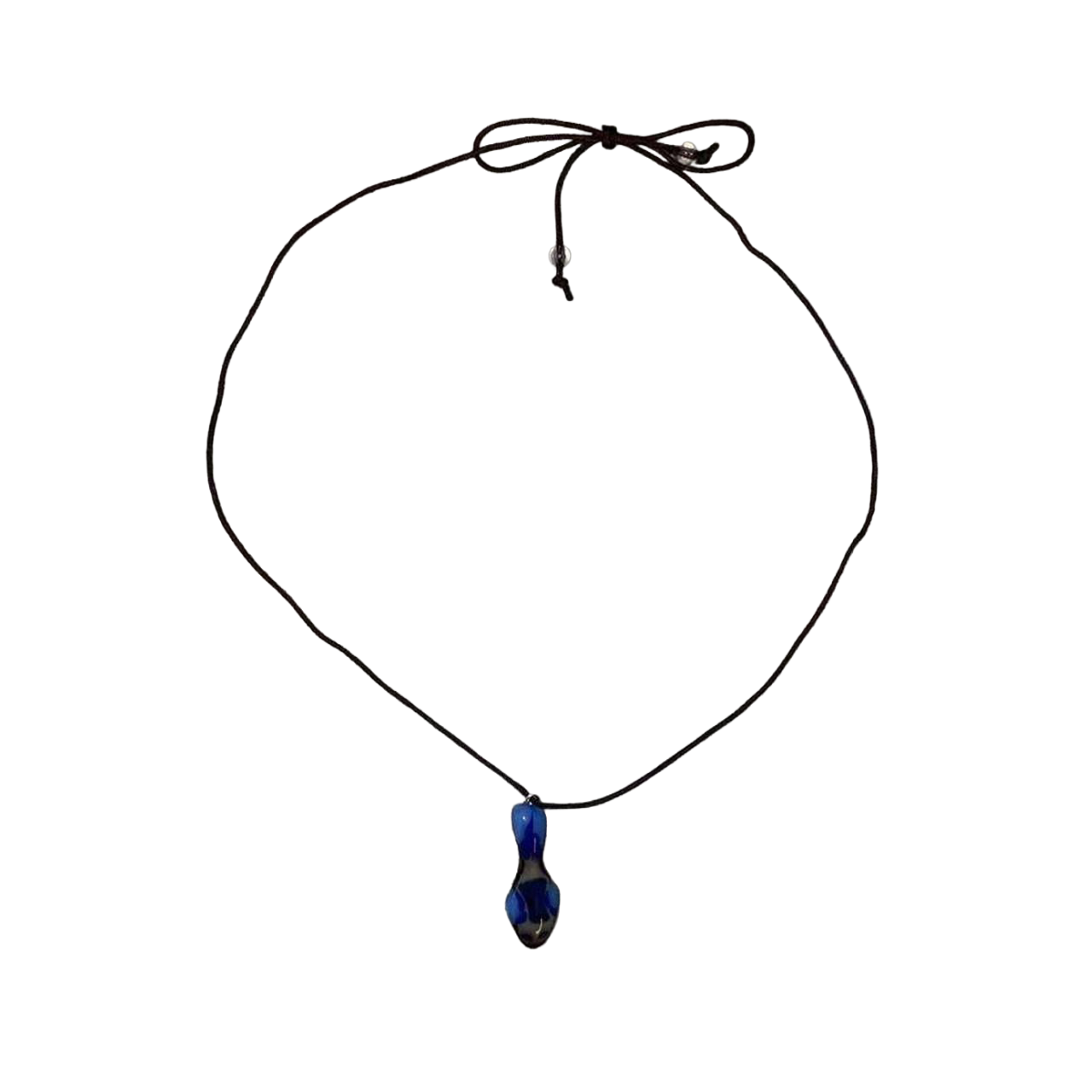 Handmade glass-fused fish pendant necklace