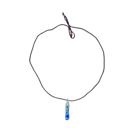 Handmade earth-tone pendant necklace with star detail