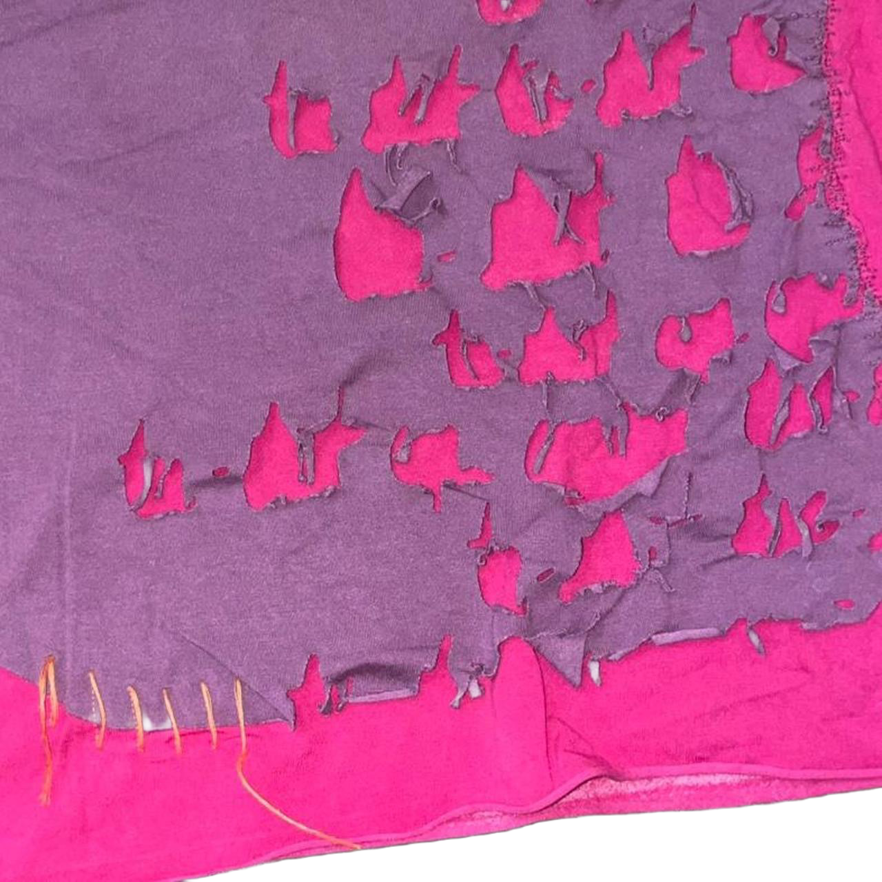 Cop. Copine pink and purple avant garde top
