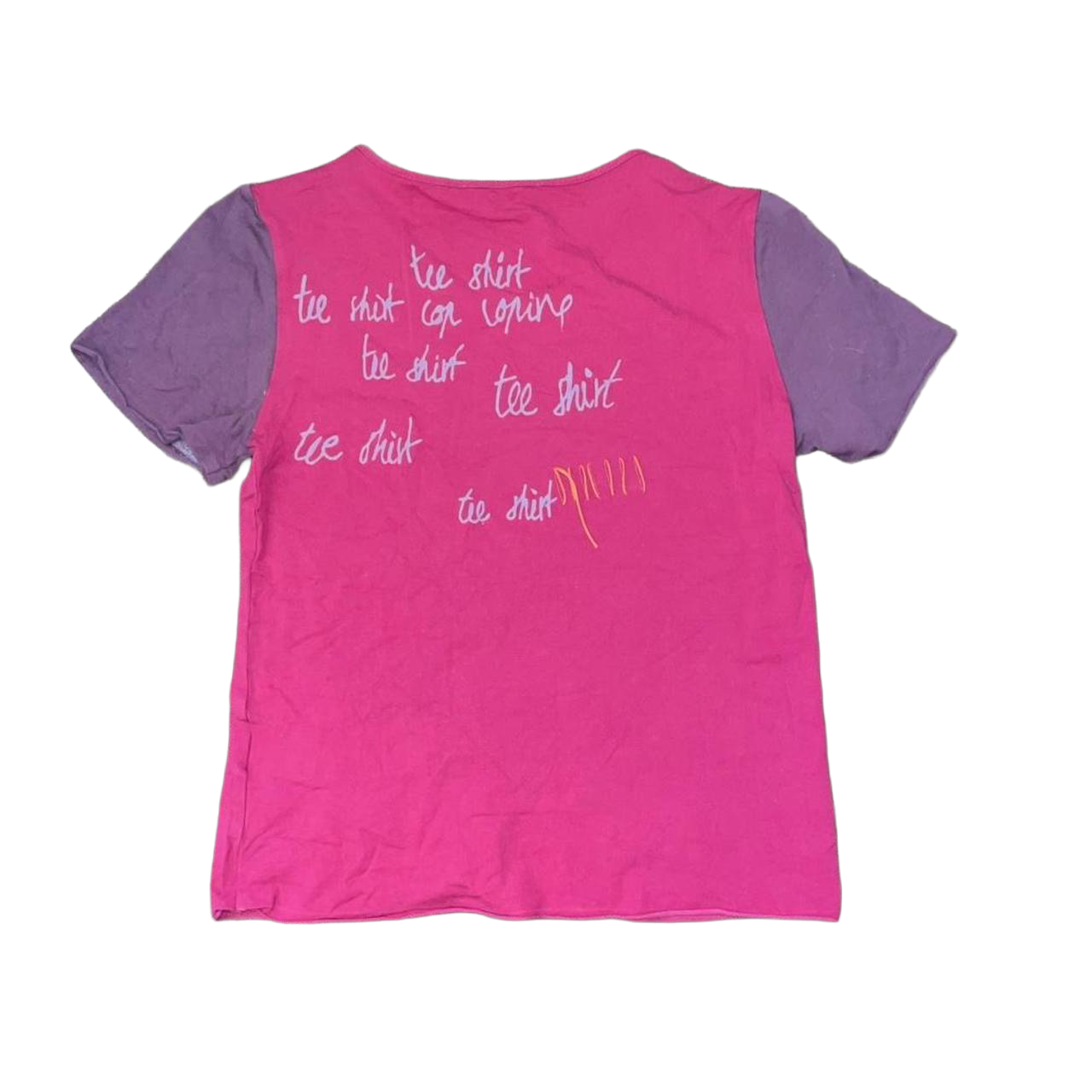 Cop. Copine pink and purple avant garde top