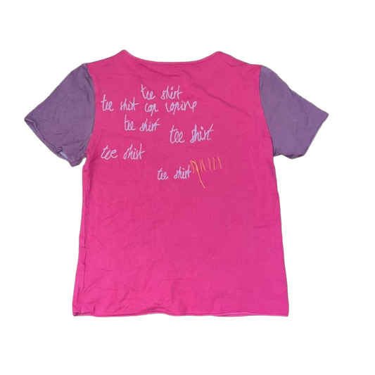 Cop. Copine pink and purple avant garde top