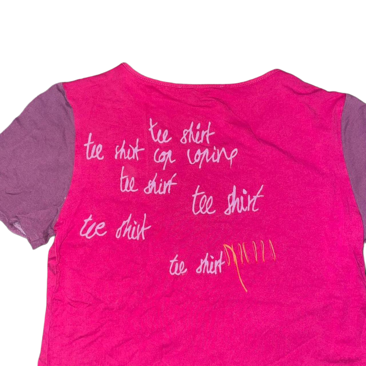 Cop. Copine pink and purple avant garde top