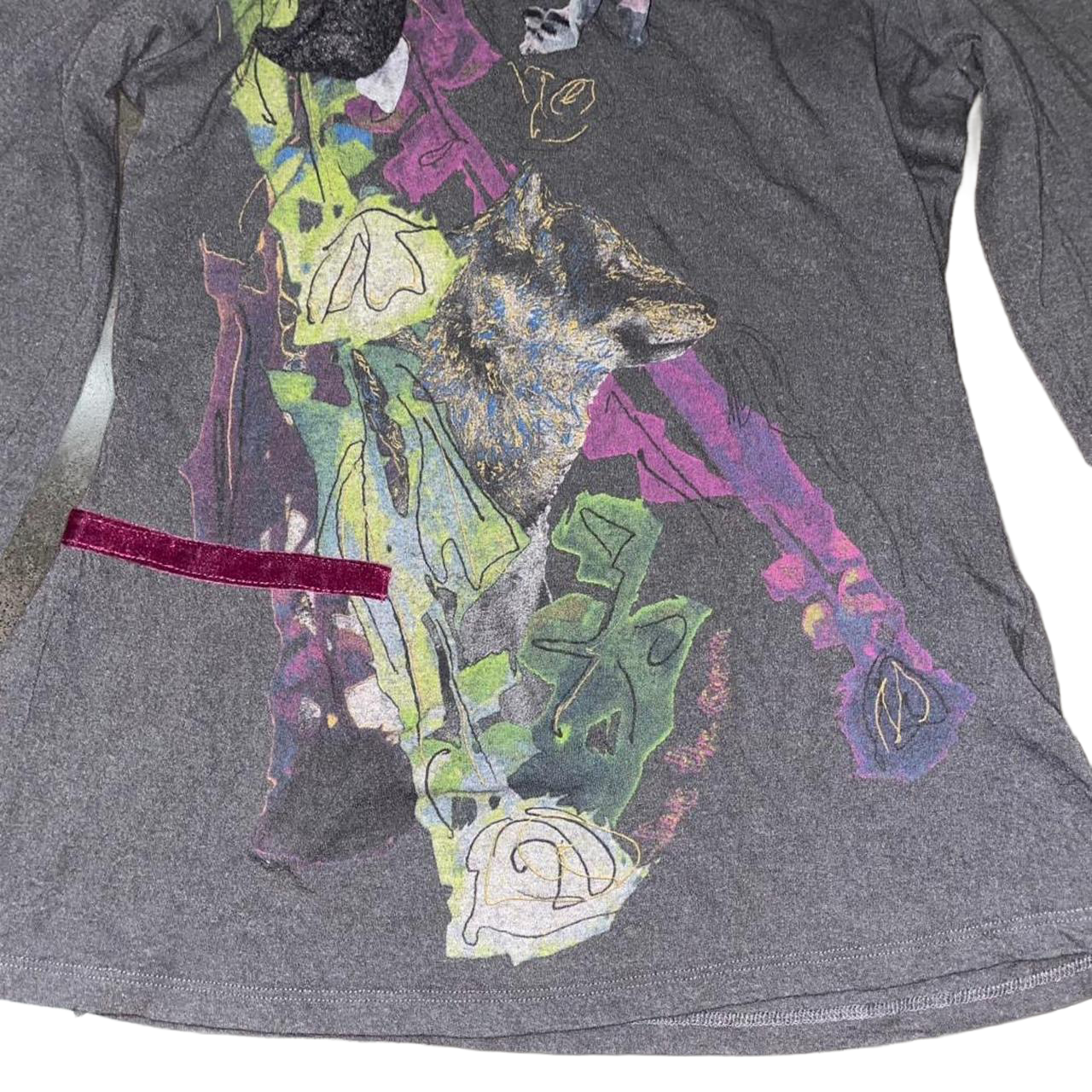 Save the Queen gray graphic avant garde long sleeve
