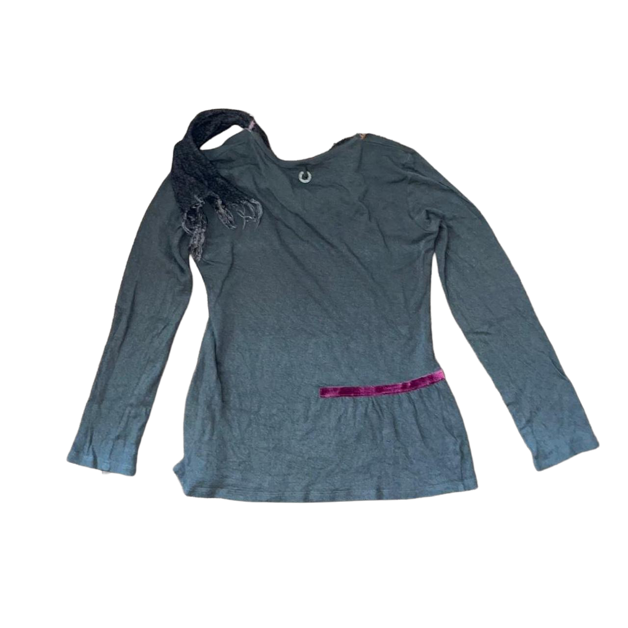 Save the Queen gray graphic avant garde long sleeve