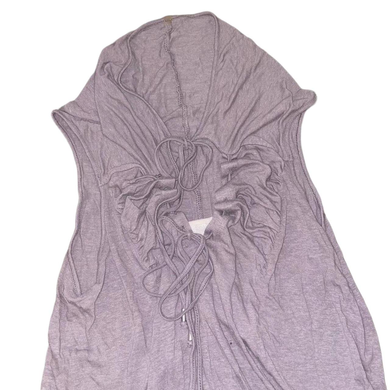 Cop. Copine gray gathered avant garde top