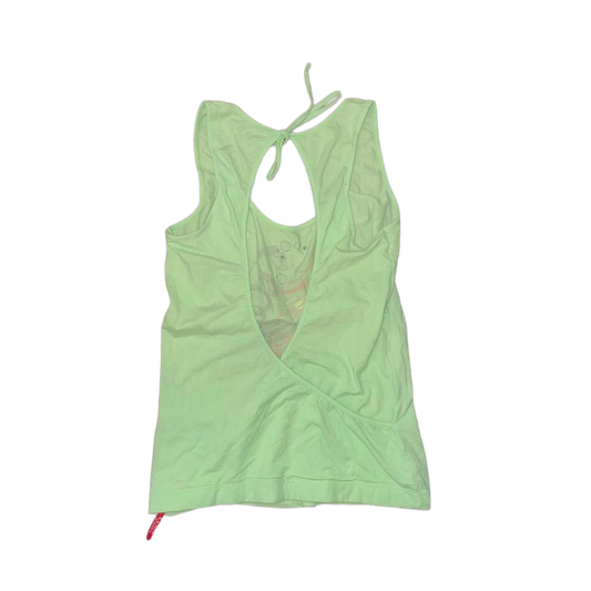 Miss Sixty lime green graphic open back top