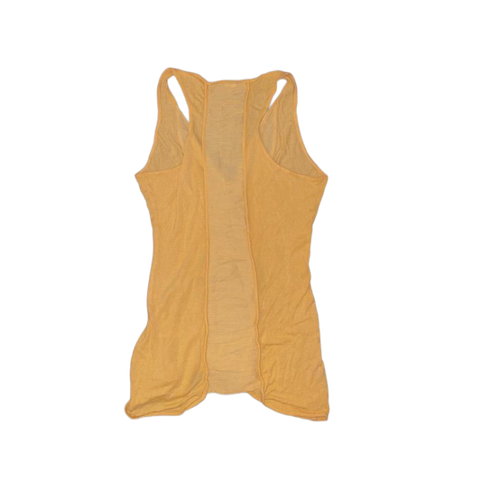 Miss Sixty yellow ruched silk top
