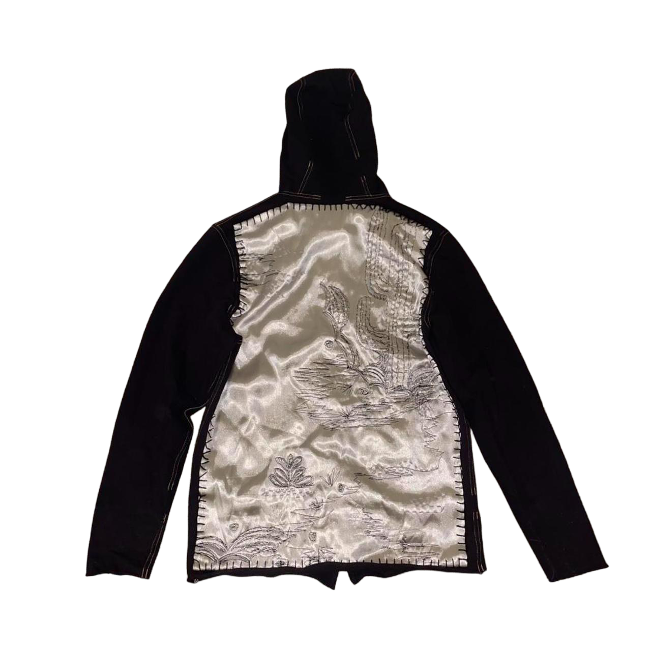 Custo Barcelona black and silver embroidered zip up