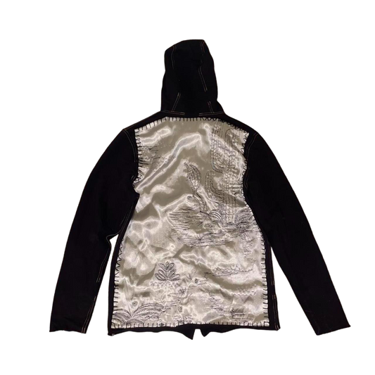 Custo Barcelona black and silver embroidered zip up