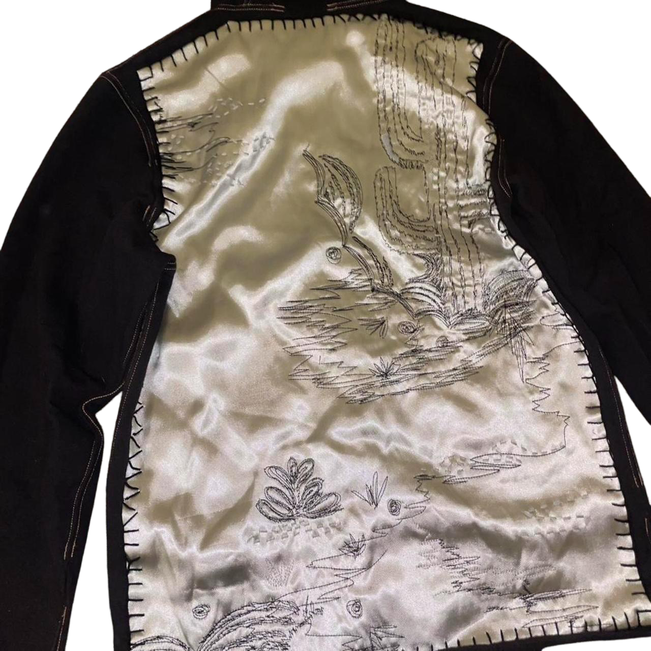 Custo Barcelona black and silver embroidered zip up