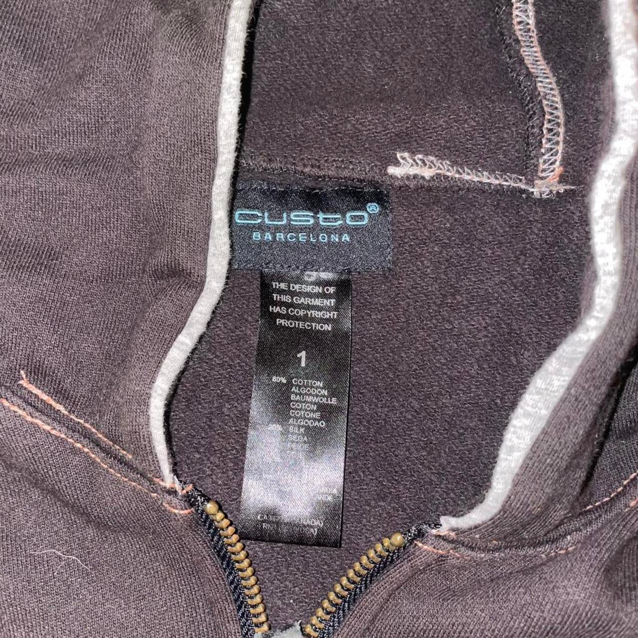 Custo Barcelona black and silver embroidered zip up