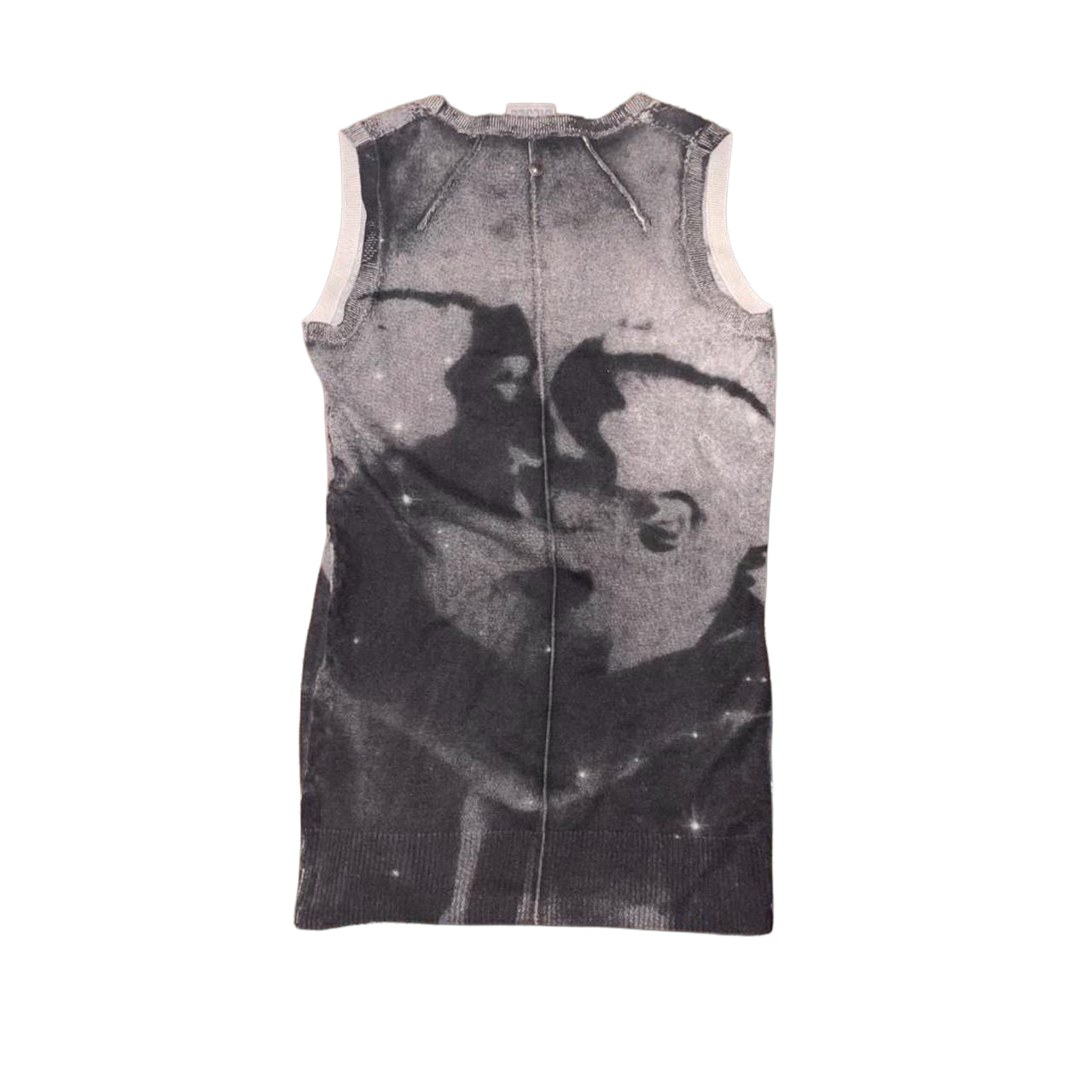 Diesel gray graphic knit top