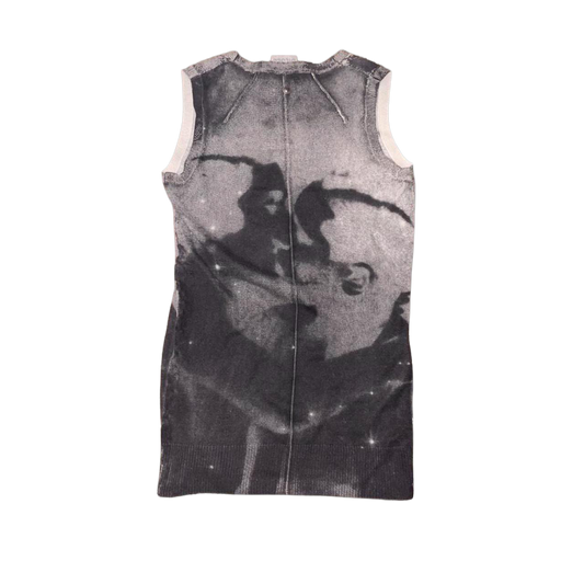 Diesel gray graphic knit top