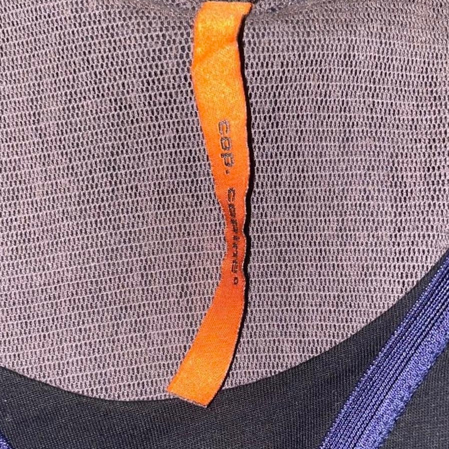 Cop. Copine black striped gathered midi dress with zipper detail
