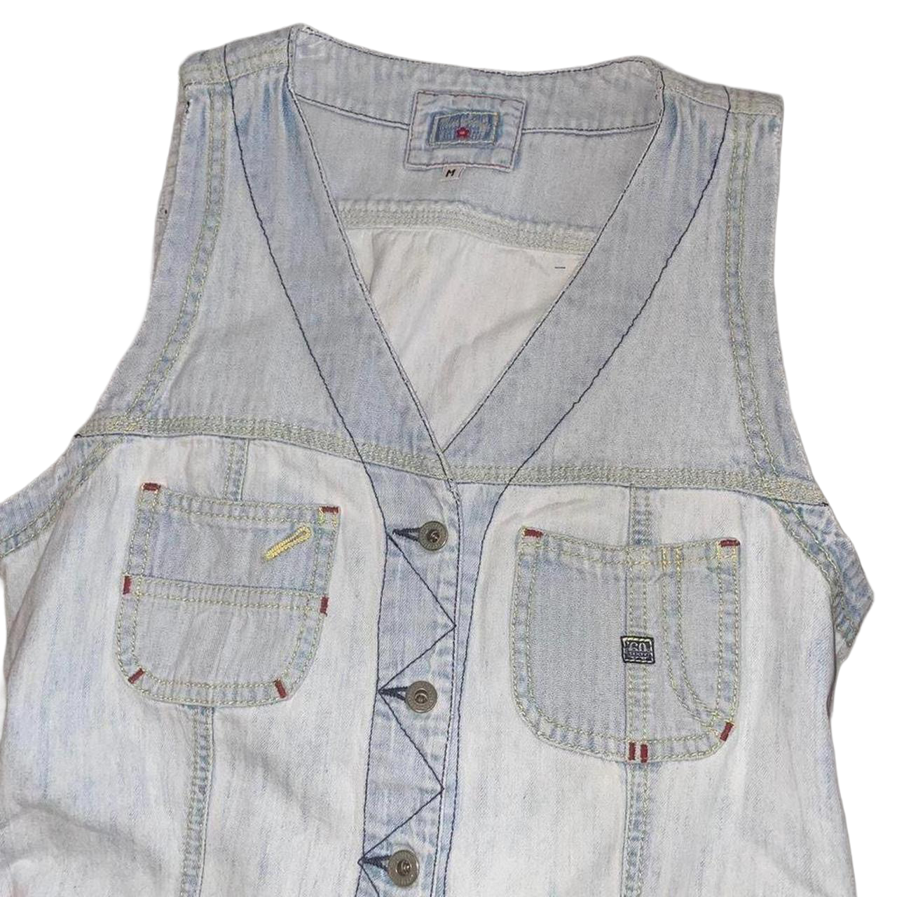 Miss Sixty faded light wash denim dress