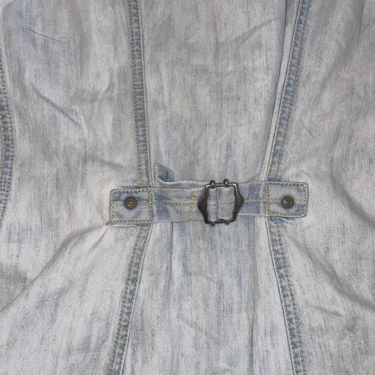 Miss Sixty faded light wash denim dress