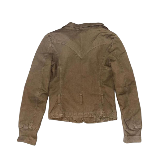 Diesel brown fitted utility jacket
