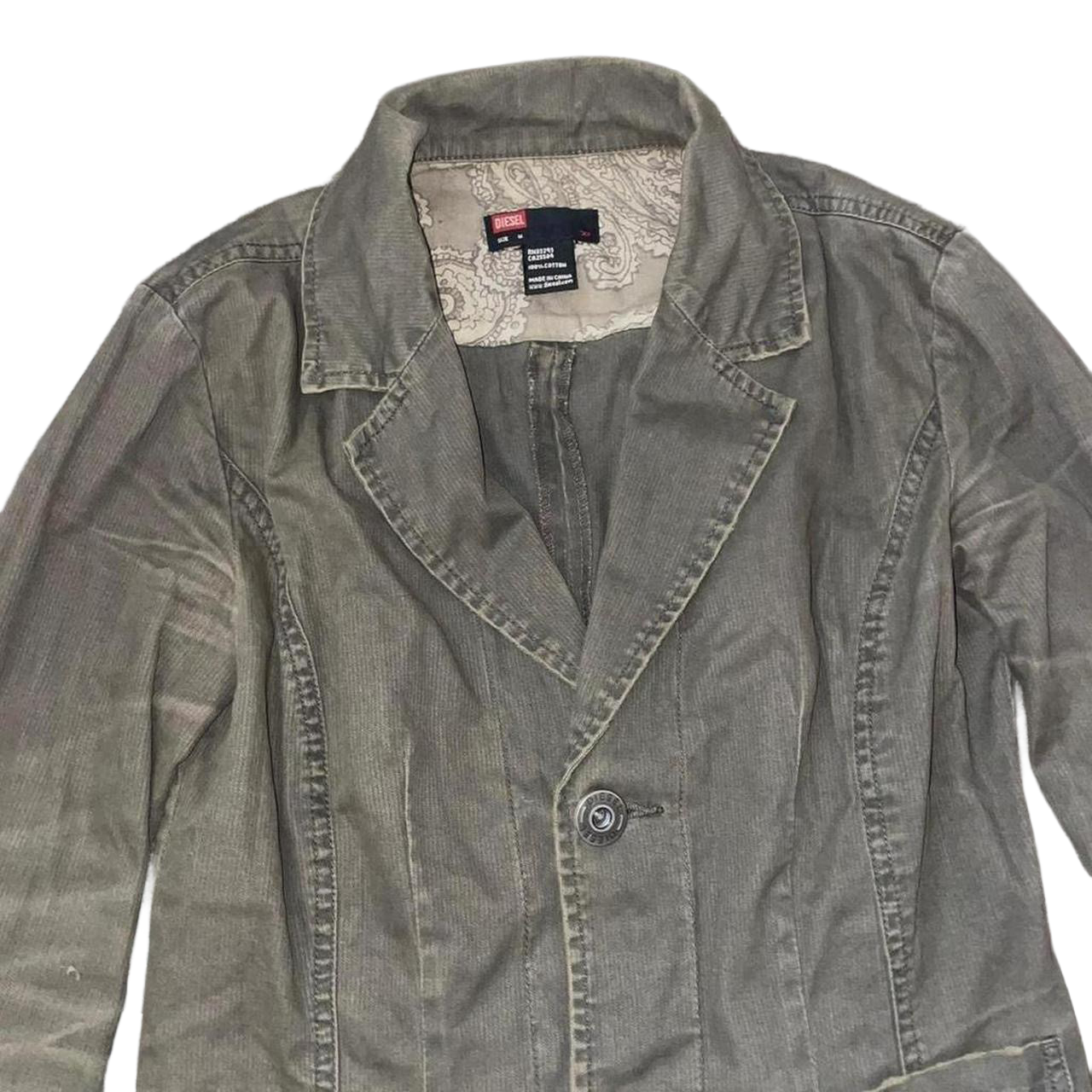 Diesel khaki green fitted jacket