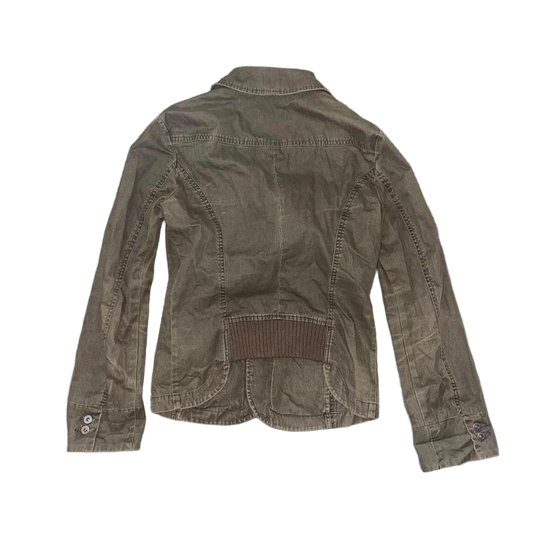 Diesel khaki green fitted jacket
