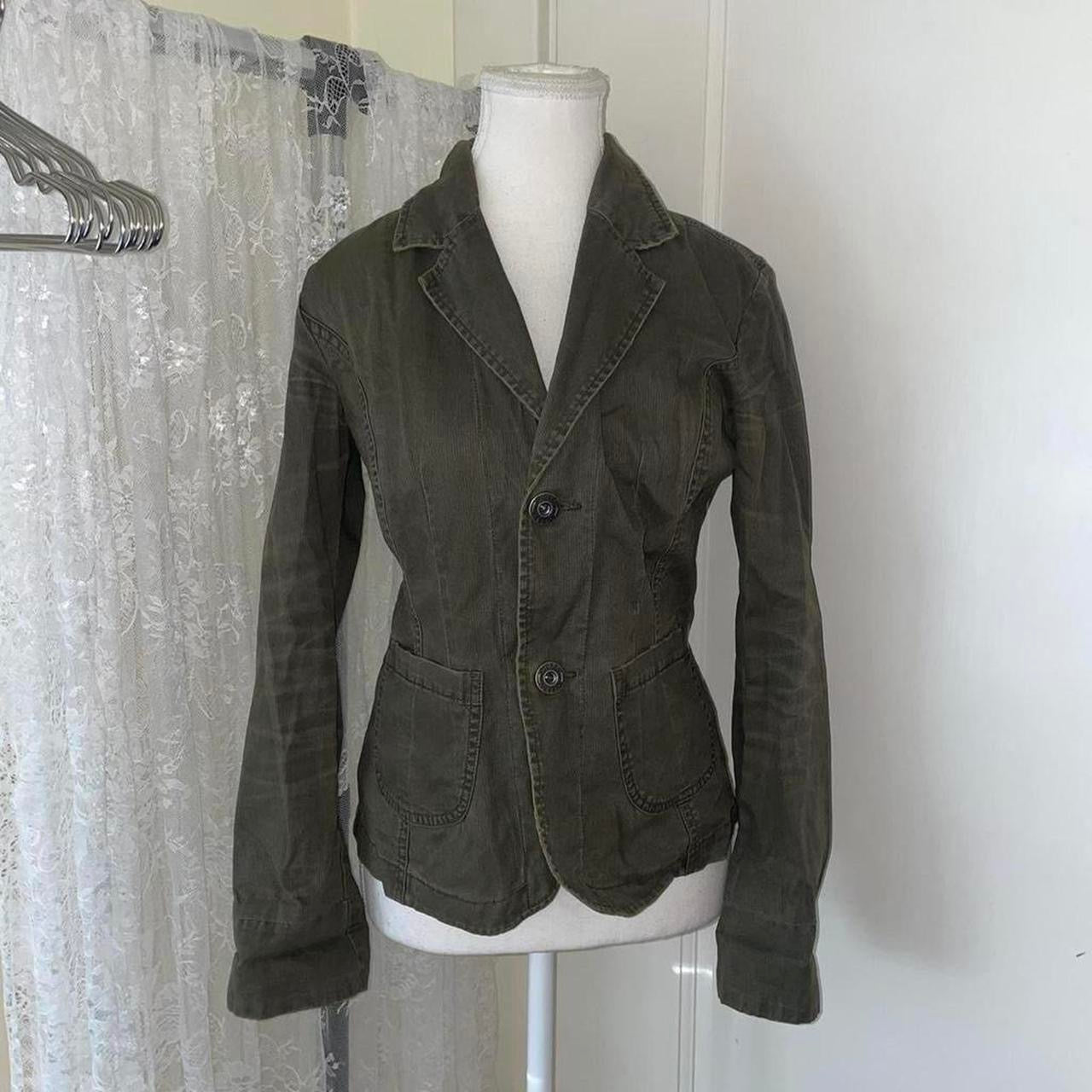Diesel khaki green fitted jacket