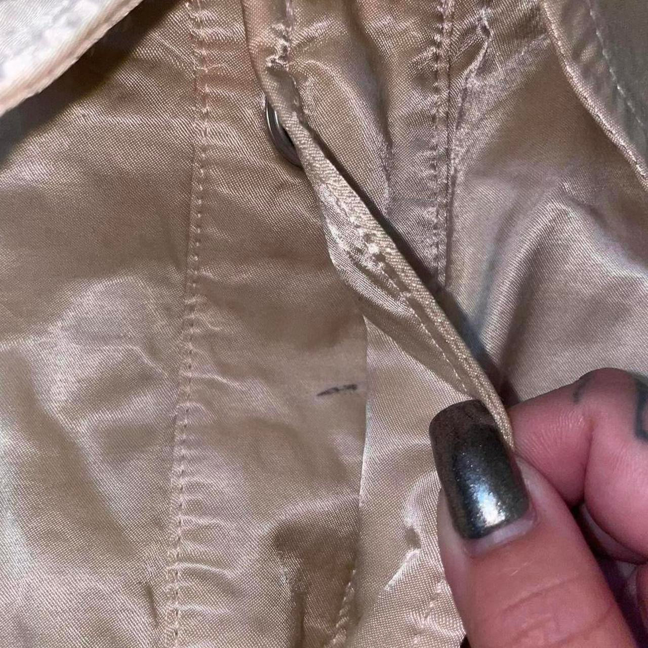 Diesel cream satin embroidered jacket
