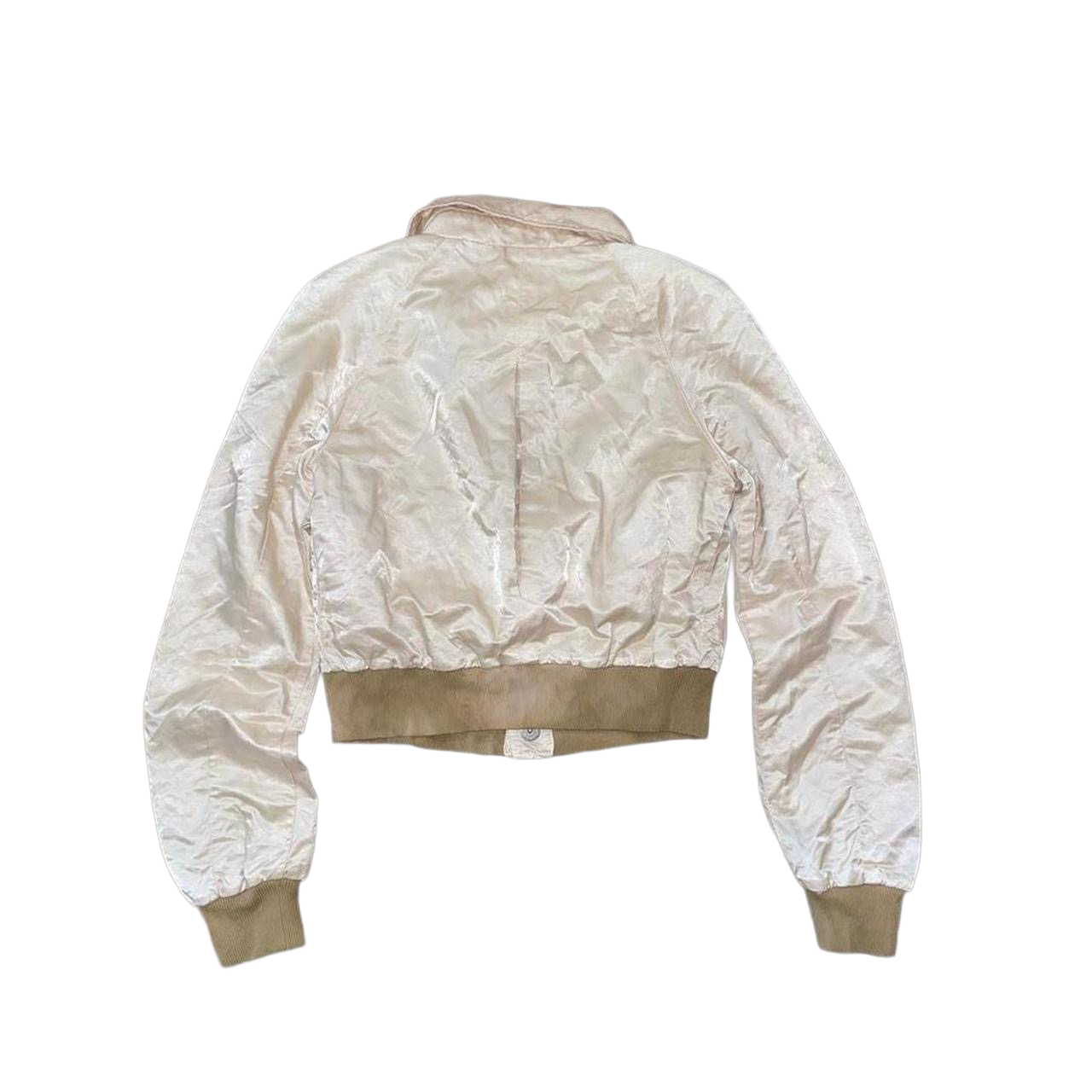 Diesel cream satin embroidered jacket