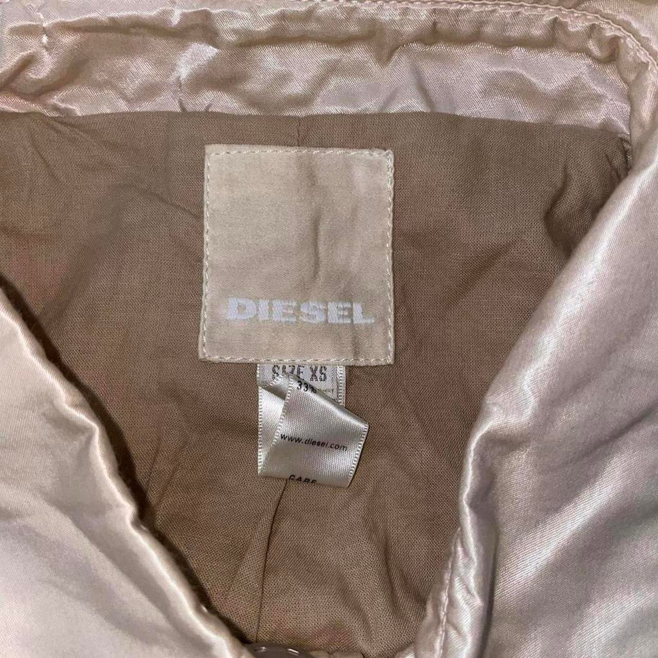 Diesel cream satin embroidered jacket