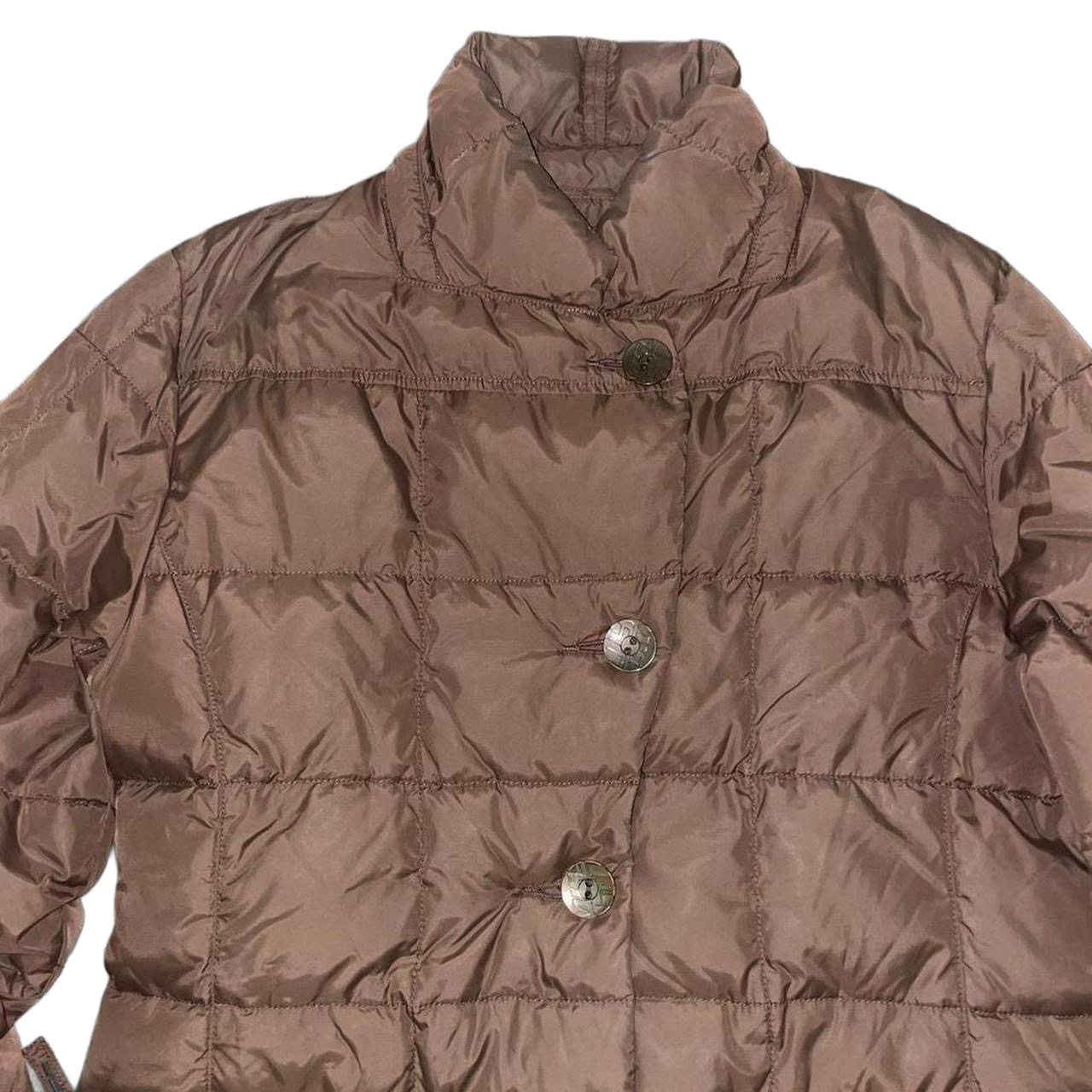 Miss Sixty brown puffer asymmetric jacket